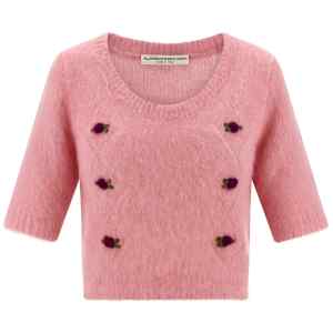 Alessandra Rich Carded Mohair Sweater