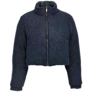 Thom Browne Herringbone Harris Tweed Reversible Down Jacket