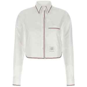 Thom Browne Rwb Crop Tape Shirt