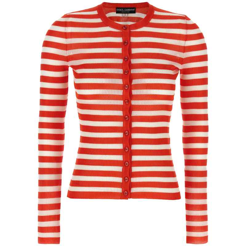 Dolce & Gabbana Striped Viscose Cardigan