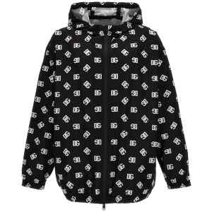 Dolce & Gabbana Logo Print Hooded Jacket