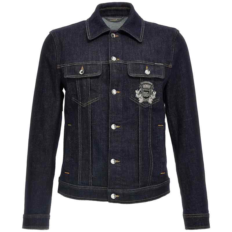 G9VZ8ZG8ME9S9001_01_M_2024-12-31T08-32-10.182Z Dolce & Gabbana Logo Denim Jacket