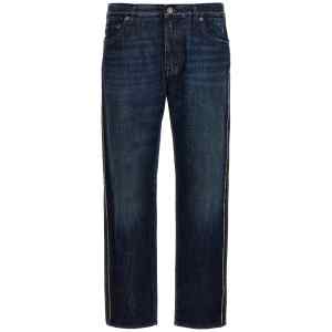 Dolce & Gabbana Fringed Stitching Jeans