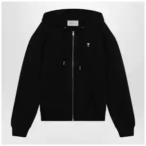 Ami Paris Ami De Coeur black zip-up sweatshirt