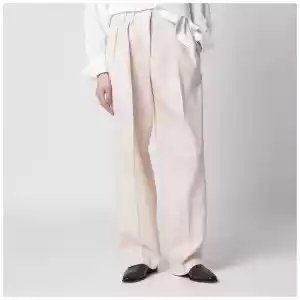 Jil Sander Ivory wool gabardine trousers