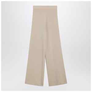 Max Mara Beige wool and cashmere knit trousers