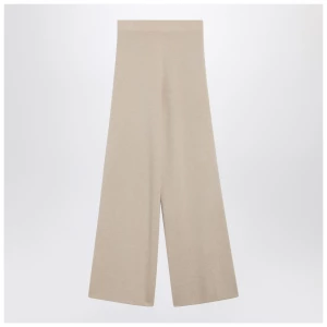 Max Mara Beige wool and cashmere knit trousers