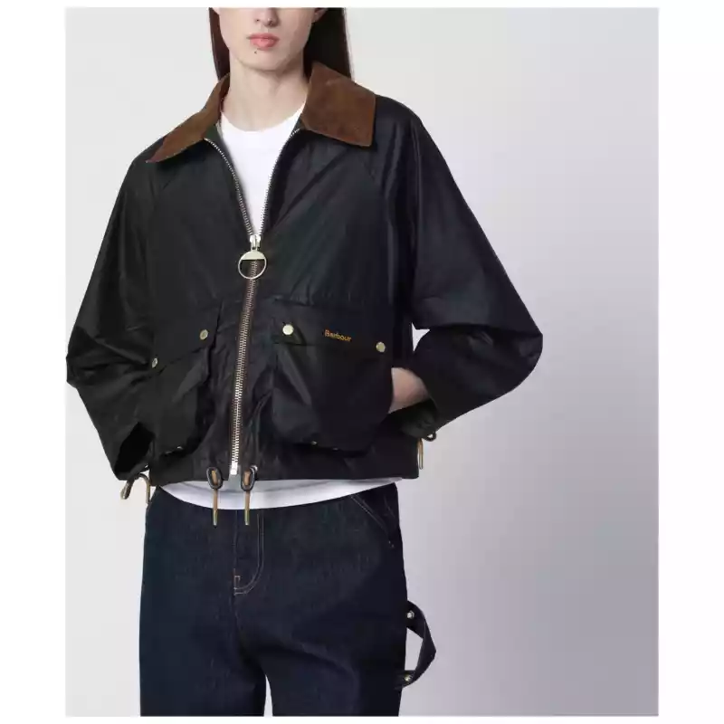 LWX1531LWX_S_BARBO-OL12.a-1 Barbour Marron jacket green in waxed cotton