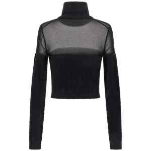 Elisabetta Franchi Brushed Insert Turtleneck Sweater