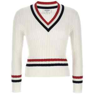 Thom Browne Rwb Intarsia Sweater
