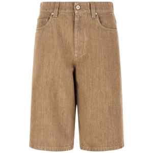 Brunello Cucinelli Lamé Denim Bermuda Shorts