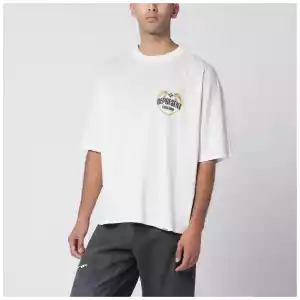 Represent Écru cotton-blend T-shirt