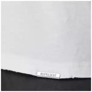 Represent Écru cotton-blend T-shirt