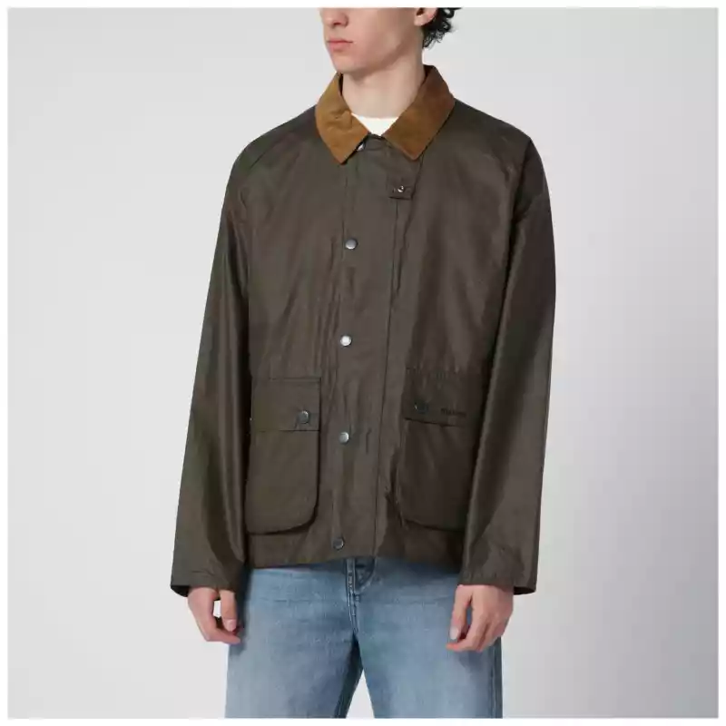 Barbour Modern Bedale olive green waxed jacket