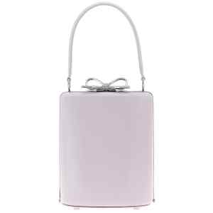 Self-Portrait Lilac Leather Mini Bow Handbag