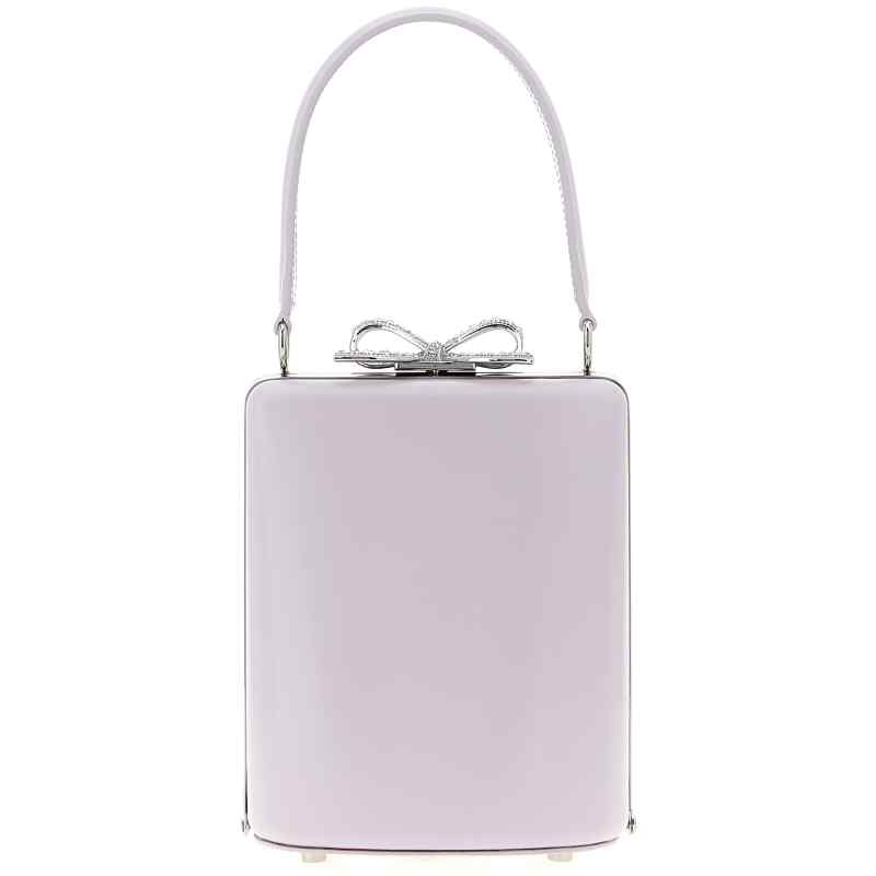 Self-Portrait Lilac Leather Mini Bow Handbag