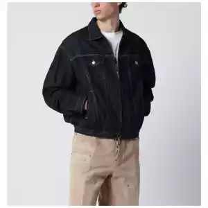 Dsquared2 Navy blue zip-up denim jacket