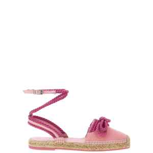 Mach & Mach Double Bow Pink Riviera Espadrilles