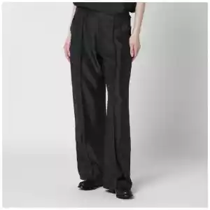 Durazzi Milano Dark grey silk cargo trousers