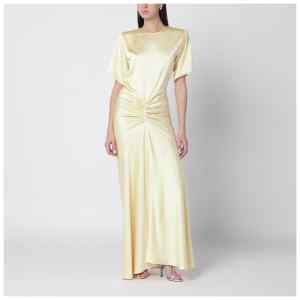The Andamane Vanilla-coloured Iris dress with draping