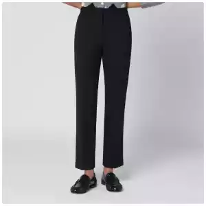TheLatest Black wool-blend trousers