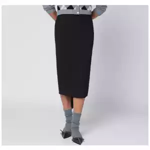 TheLatest Black cotton midi skirt