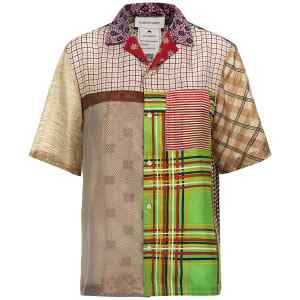 Marine Serre Regenerated Silk Scarves Bowling Shirt