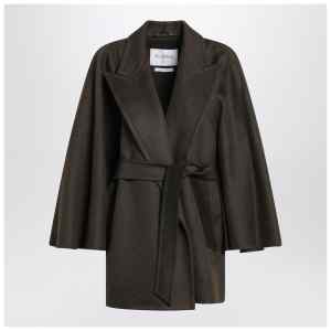 Max Mara Moss green short wrap coat