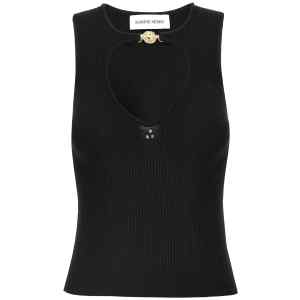 Marine Serre Moon Jewelry Knit Open Neck Top