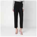 Alberta Ferretti Black wool-blend trousers