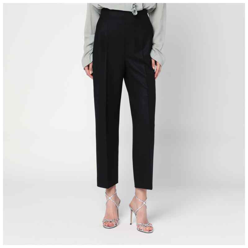 Alberta Ferretti Black wool-blend trousers