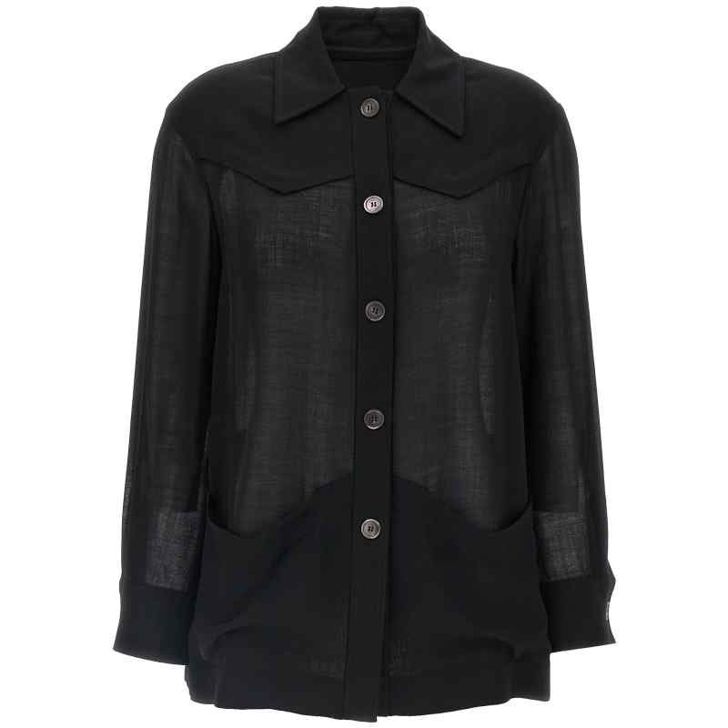 Ferragamo Semi-sheer Wool Jacket