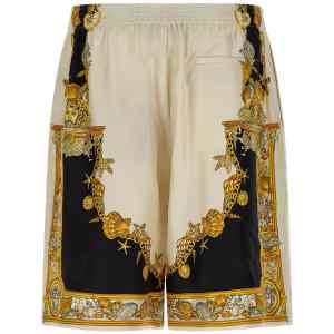Versace Coral Theatre Print Bermuda Shorts