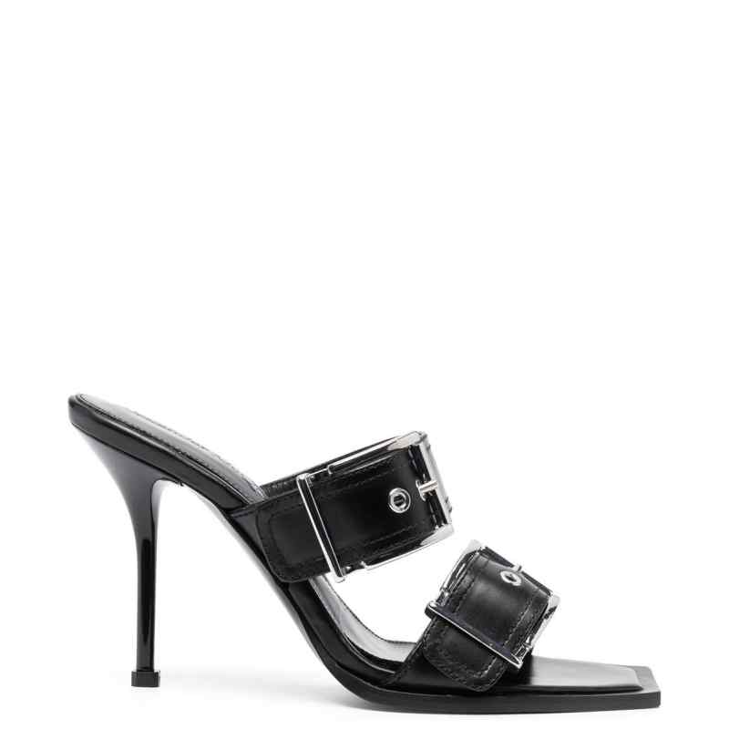 Alexander McQueen 100mm Buckled Leather Sandals, theFeinheit