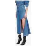 Alexander McQueen denim midi skirt