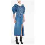 Alexander McQueen denim midi skirt