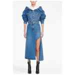 Alexander McQueen denim midi skirt