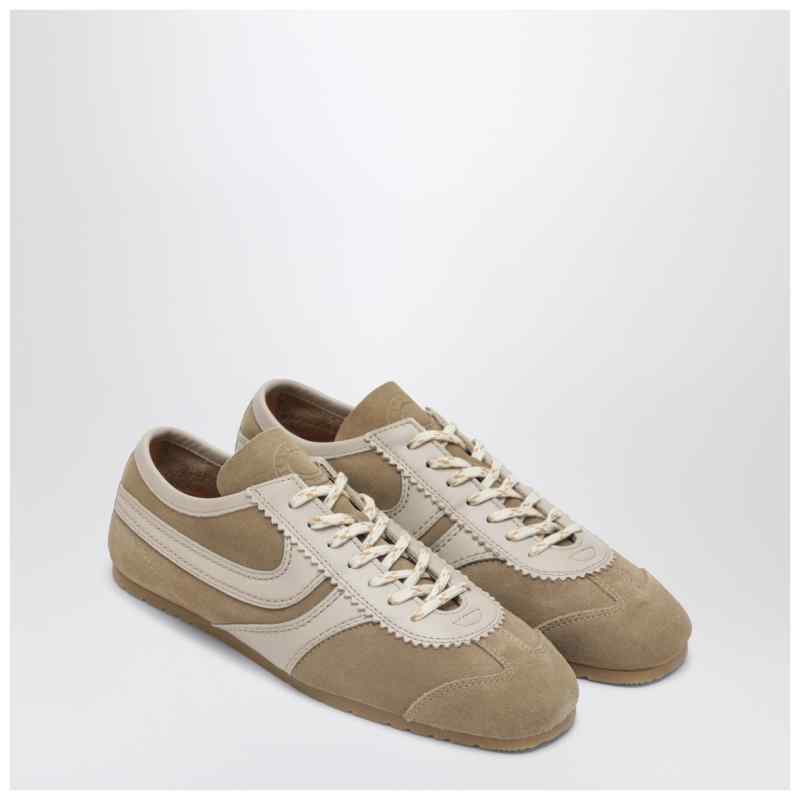 Dries Van Noten Beige sneakers in leather and suede