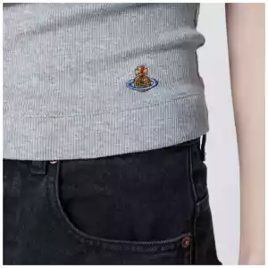 Vivienne Westwood Grey Anna top with Orb logo