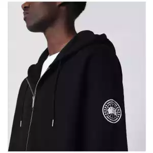 Canada Goose Black zip-up sweatshirt with logo