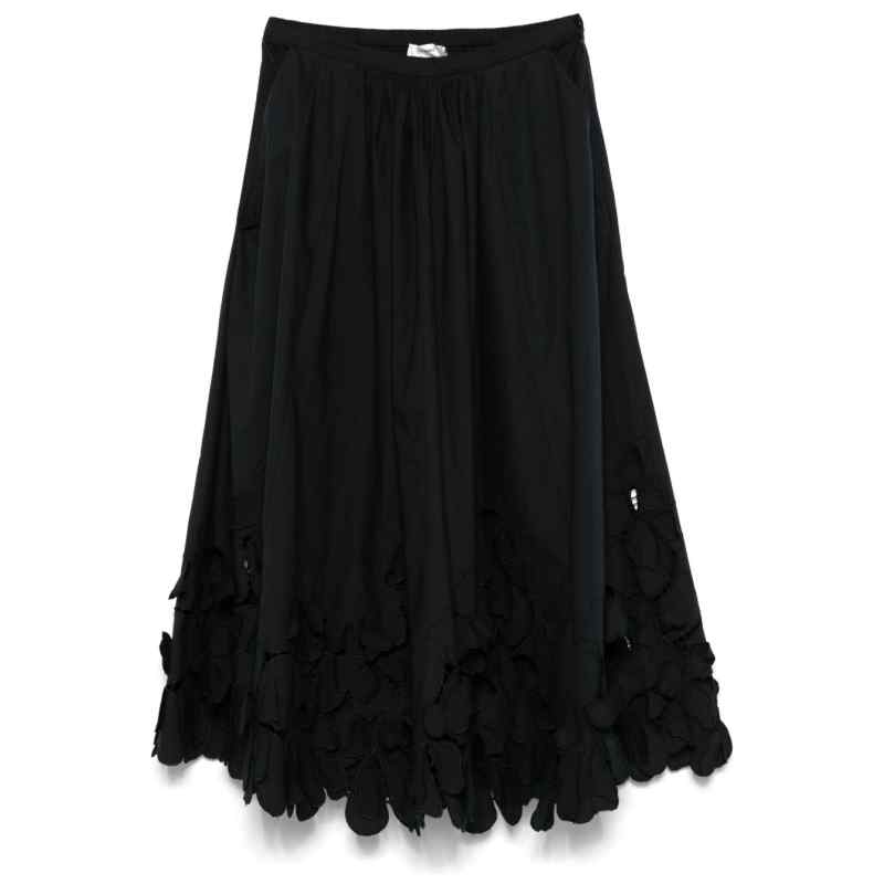 Forte Forte Midi skirt with floral applique Forte Forte Midi skirt with floral applique