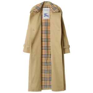 Burberry Castleford Medium Trench Coat with Check Collar