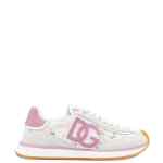 Dolce & Gabbana-white and pink DG Cushion sneakers