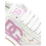 Dolce & Gabbana-white and pink DG Cushion sneakers
