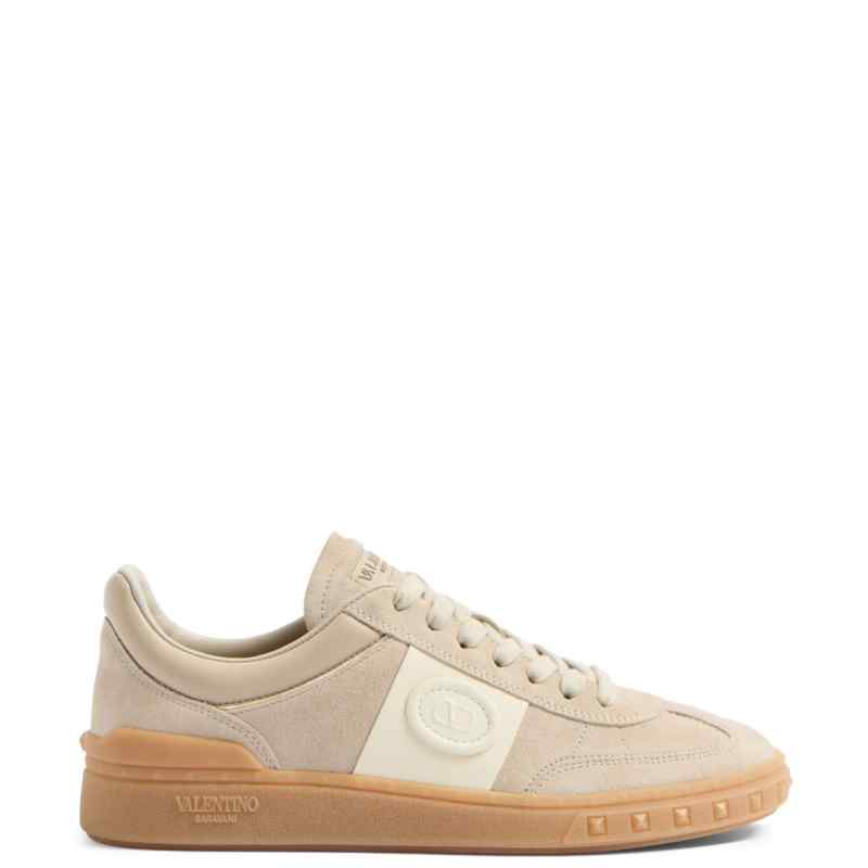 Valentino Garavani Upvillage Low Top Sneaker in Split Leather and Nappa Calfskin
