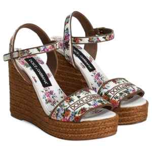 Dolce & Gabbana Nappa wedge with thread embroidery