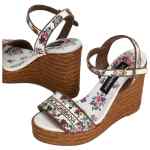 Dolce & Gabbana Nappa wedge with thread embroidery