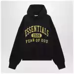 Fear of God Essentials Black washed sweatshirt with logo print