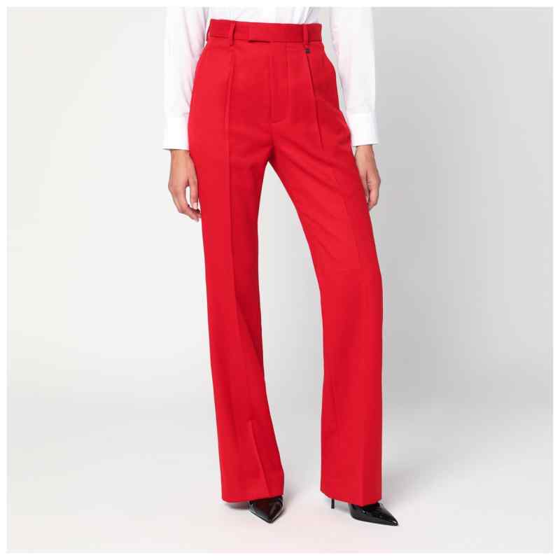 Vivienne Westwood Red flared pants in wool Vivienne Westwood Red flared pants in wool