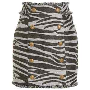 Balmain Lurex Zebra Skirt